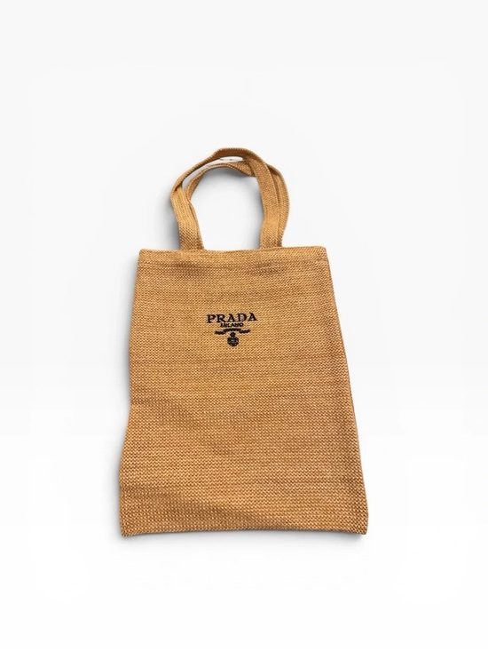 Prada Handbags - LIKE NEW PRADA MILANO Crochet Raffia Woven Tote Bag